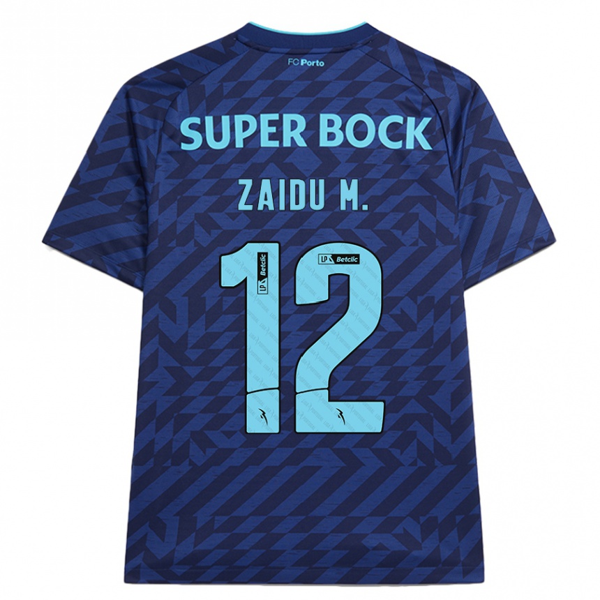 Kinder Fußball Zaidu #12 Marineblau Ausweichtrikot Trikot 2024/25 T-Shirt Luxemburg