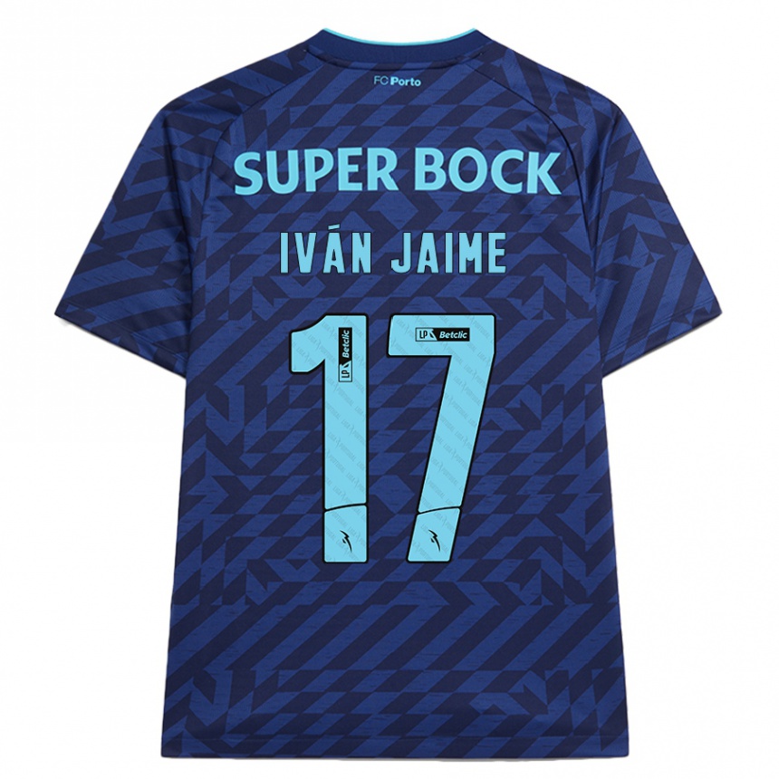 Kinder Fußball Iván Jaime #17 Marineblau Ausweichtrikot Trikot 2024/25 T-Shirt Luxemburg