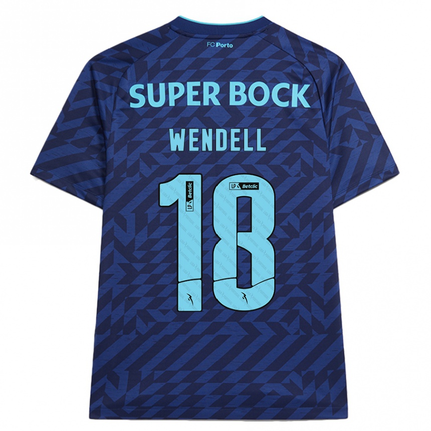 Kinder Fußball Wendell #18 Marineblau Ausweichtrikot Trikot 2024/25 T-Shirt Luxemburg