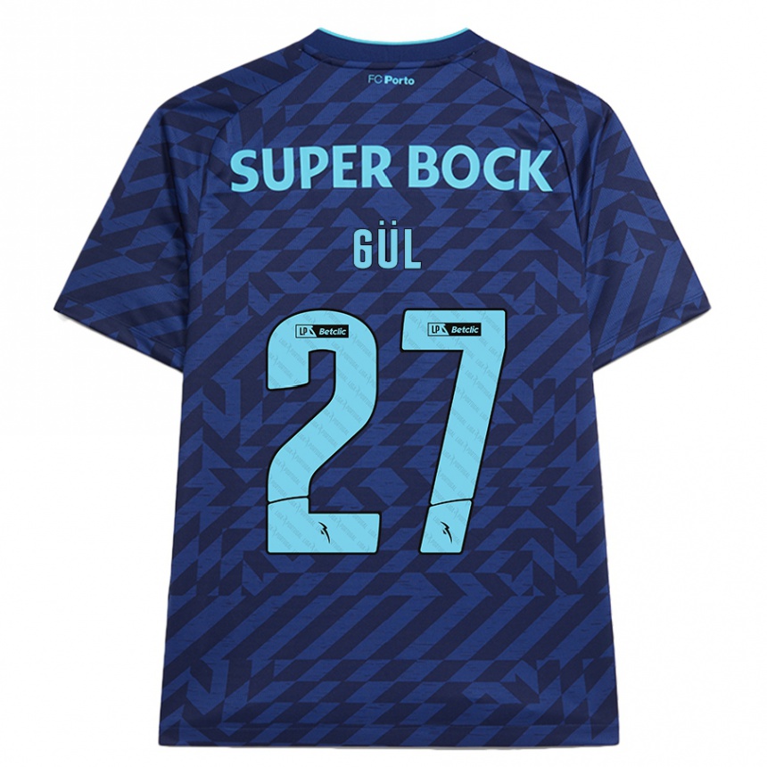 Kinder Fußball Deniz Gül #27 Marineblau Ausweichtrikot Trikot 2024/25 T-Shirt Luxemburg