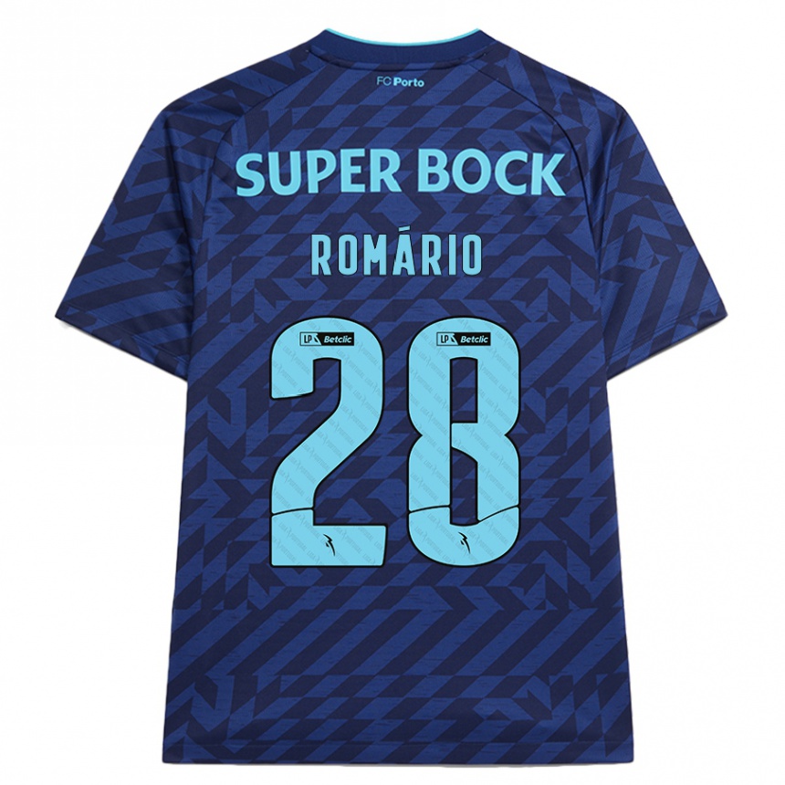 Kinder Fußball Romário Baró #28 Marineblau Ausweichtrikot Trikot 2024/25 T-Shirt Luxemburg