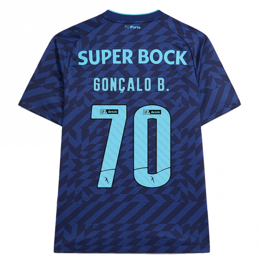 Kinder Fußball Gonçalo Borges #70 Marineblau Ausweichtrikot Trikot 2024/25 T-Shirt Luxemburg