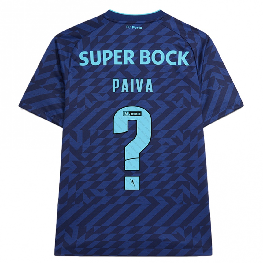 Kinder Fußball Gonçalo Paiva #0 Marineblau Ausweichtrikot Trikot 2024/25 T-Shirt Luxemburg