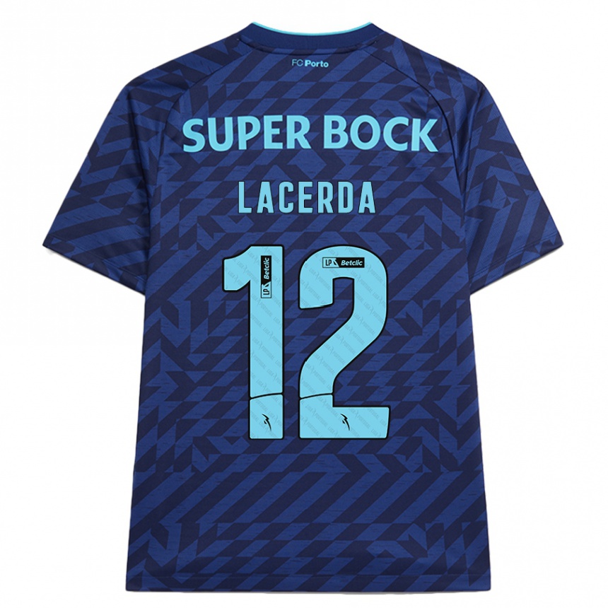 Kinder Fußball Lacerda #12 Marineblau Ausweichtrikot Trikot 2024/25 T-Shirt Luxemburg