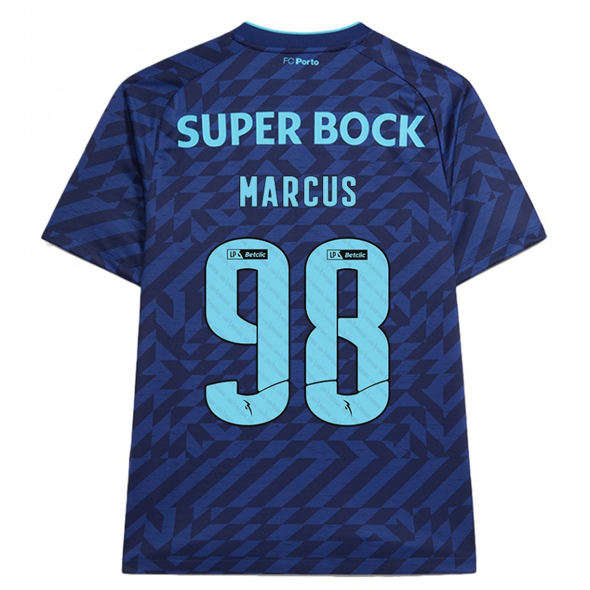 Kinder Fußball Abraham Marcus #98 Marineblau Ausweichtrikot Trikot 2024/25 T-Shirt Luxemburg