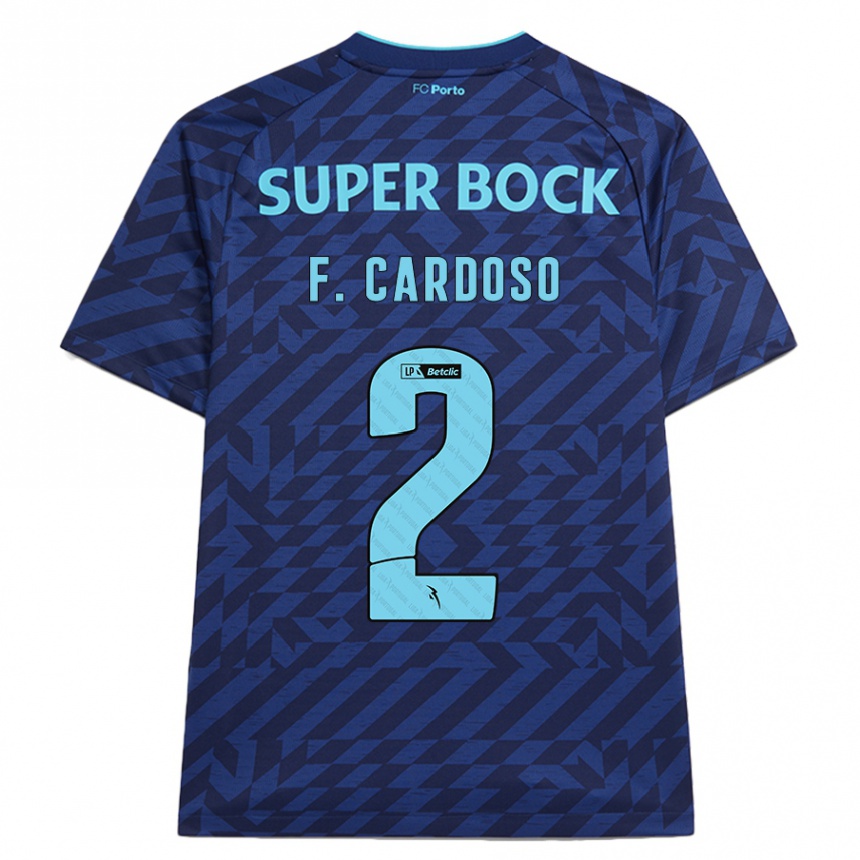 Kinder Fußball Fábio Cardoso #2 Marineblau Ausweichtrikot Trikot 2024/25 T-Shirt Luxemburg