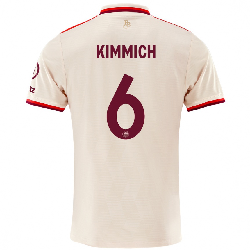 Kinder Fußball Joshua Kimmich #6 Leinen Ausweichtrikot Trikot 2024/25 T-Shirt Luxemburg