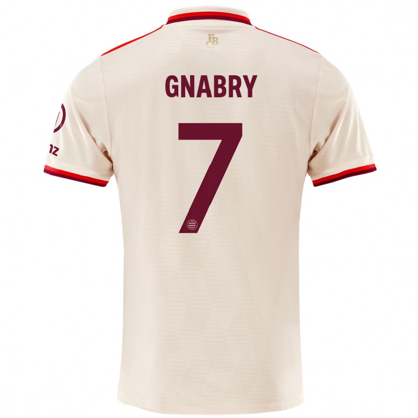 Kinder Fußball Serge Gnabry #7 Leinen Ausweichtrikot Trikot 2024/25 T-Shirt Luxemburg