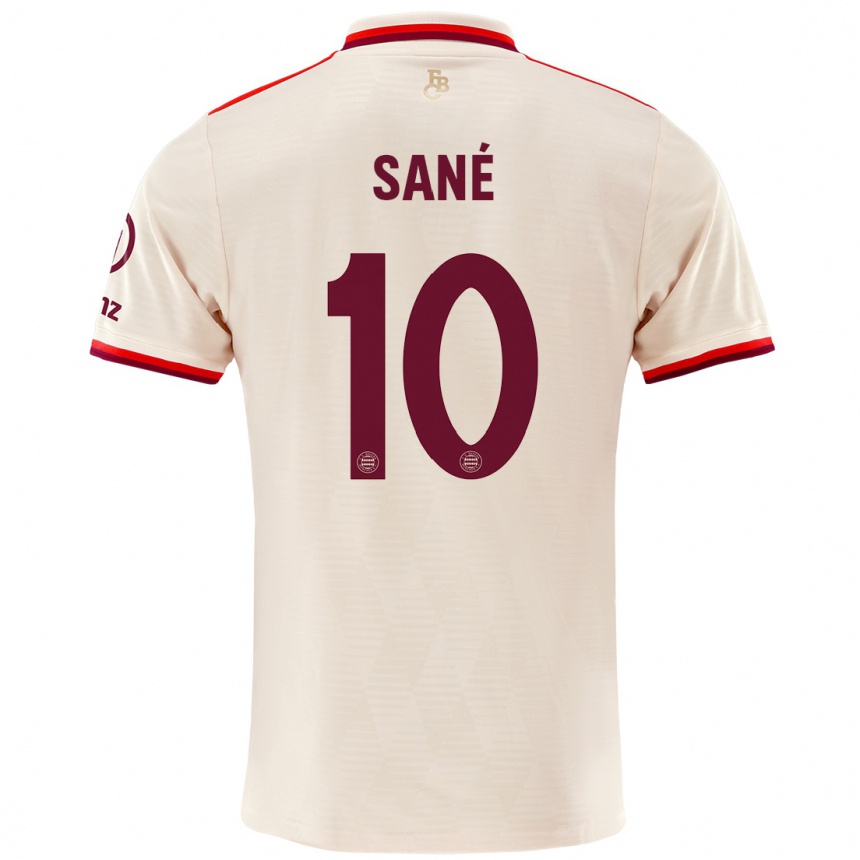 Kinder Fußball Leroy Sane #10 Leinen Ausweichtrikot Trikot 2024/25 T-Shirt Luxemburg