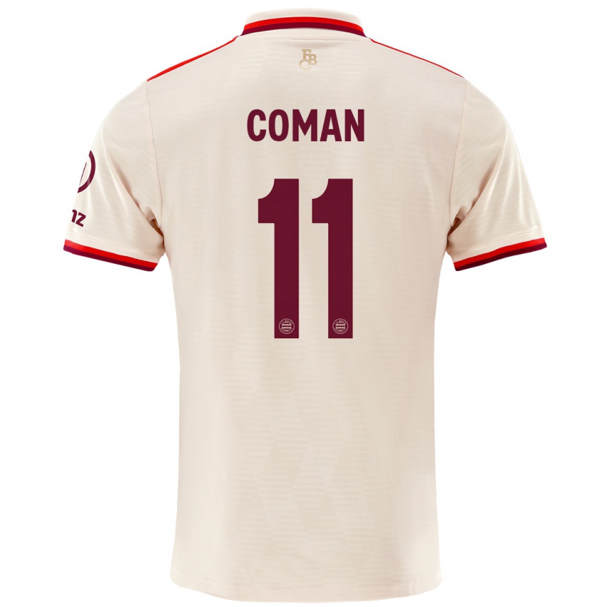 Kinder Fußball Kingsley Coman #11 Leinen Ausweichtrikot Trikot 2024/25 T-Shirt Luxemburg