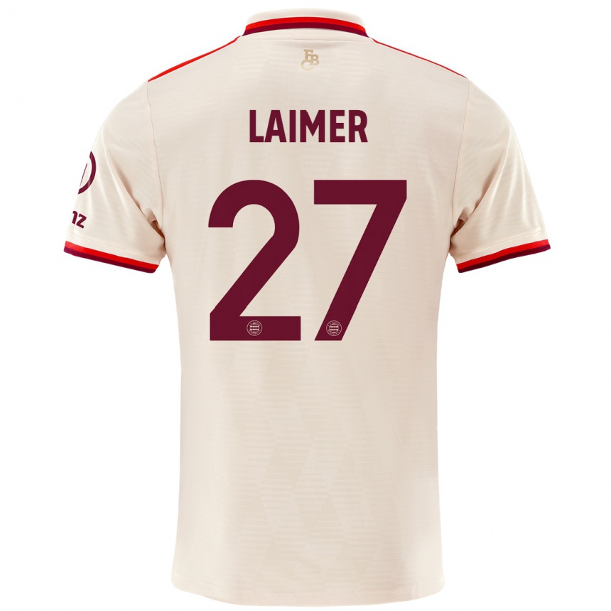 Kinder Fußball Konrad Laimer #27 Leinen Ausweichtrikot Trikot 2024/25 T-Shirt Luxemburg