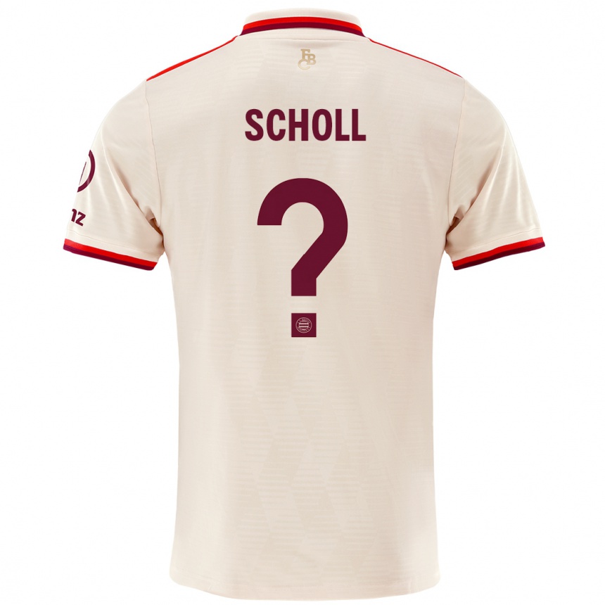 Kinder Fußball Paul Scholl #0 Leinen Ausweichtrikot Trikot 2024/25 T-Shirt Luxemburg