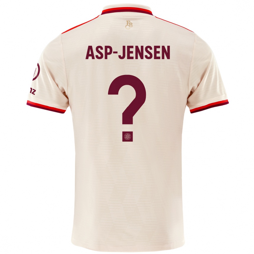 Kinder Fußball Jonathan Asp-Jensen #0 Leinen Ausweichtrikot Trikot 2024/25 T-Shirt Luxemburg