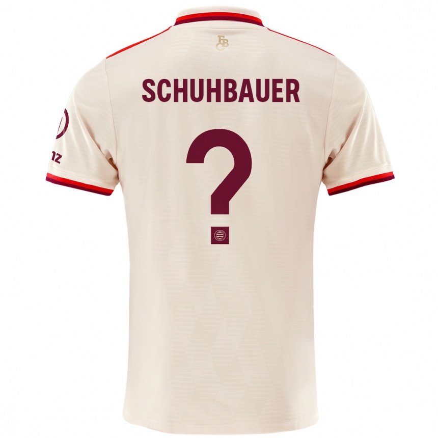 Kinder Fußball Maximilian Schuhbauer #0 Leinen Ausweichtrikot Trikot 2024/25 T-Shirt Luxemburg