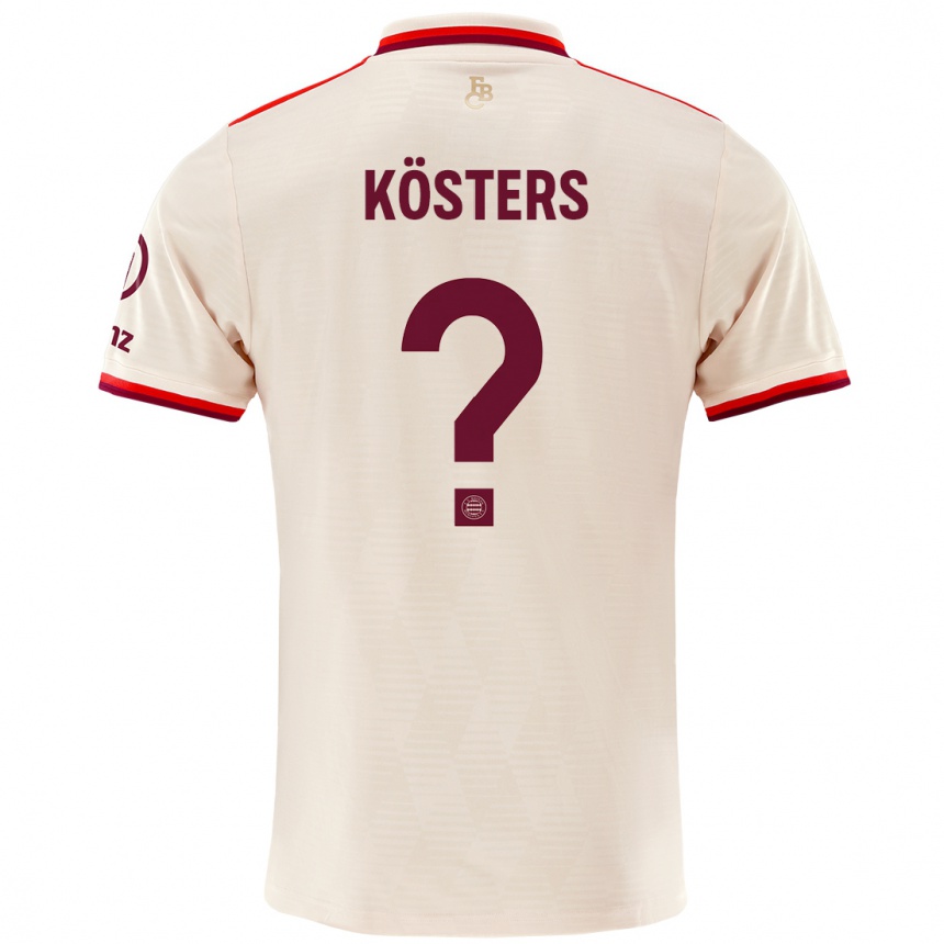 Kinder Fußball Matthias Kösters #0 Leinen Ausweichtrikot Trikot 2024/25 T-Shirt Luxemburg