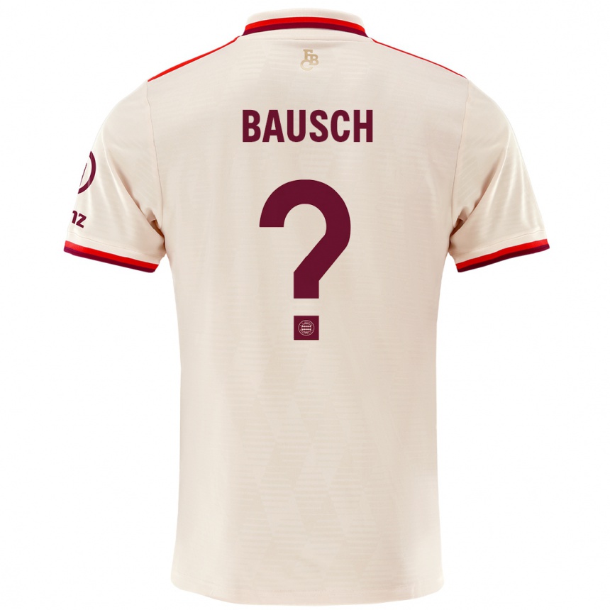 Kinder Fußball David Bausch #0 Leinen Ausweichtrikot Trikot 2024/25 T-Shirt Luxemburg