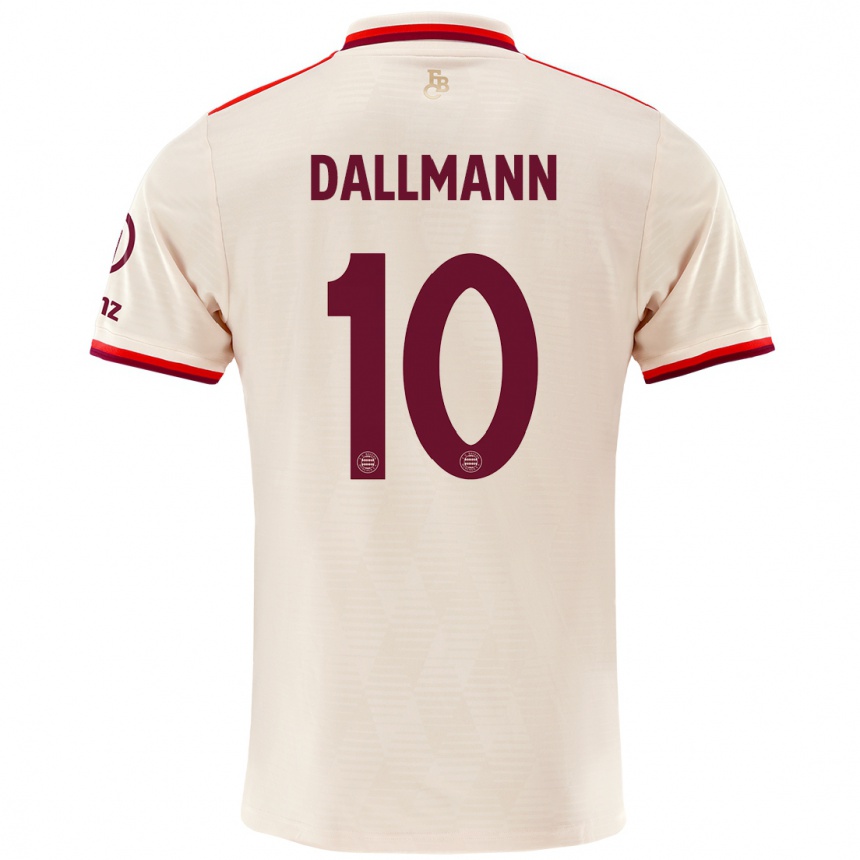 Kinder Fußball Linda Dallmann #10 Leinen Ausweichtrikot Trikot 2024/25 T-Shirt Luxemburg