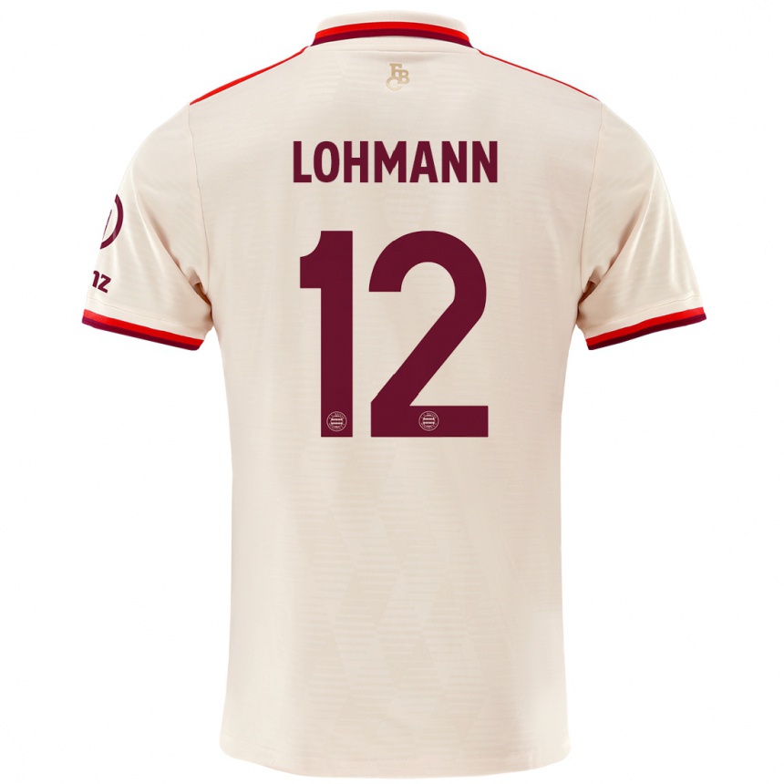 Kinder Fußball Sydney Lohmann #12 Leinen Ausweichtrikot Trikot 2024/25 T-Shirt Luxemburg