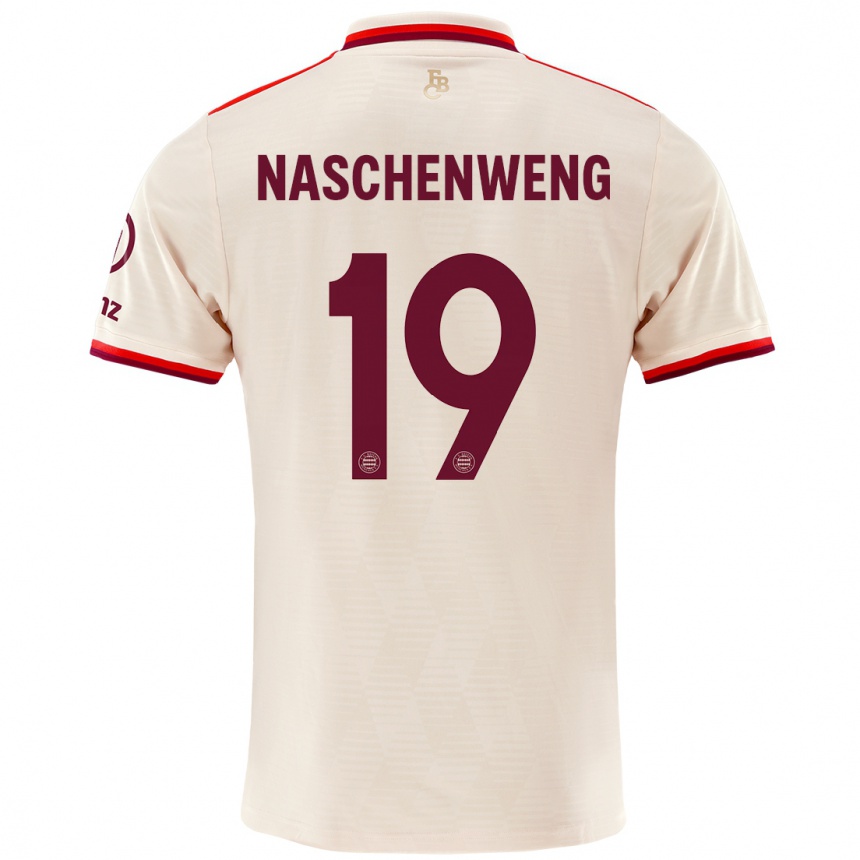 Kinder Fußball Katharina Naschenweng #19 Leinen Ausweichtrikot Trikot 2024/25 T-Shirt Luxemburg