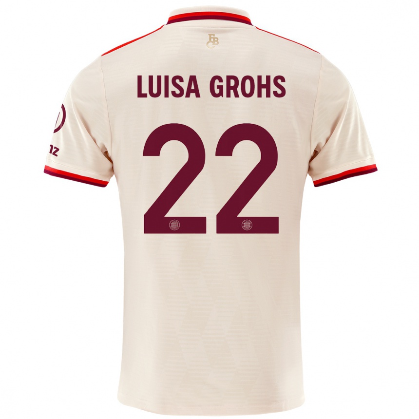 Kinder Fußball Maria Luisa Grohs #22 Leinen Ausweichtrikot Trikot 2024/25 T-Shirt Luxemburg