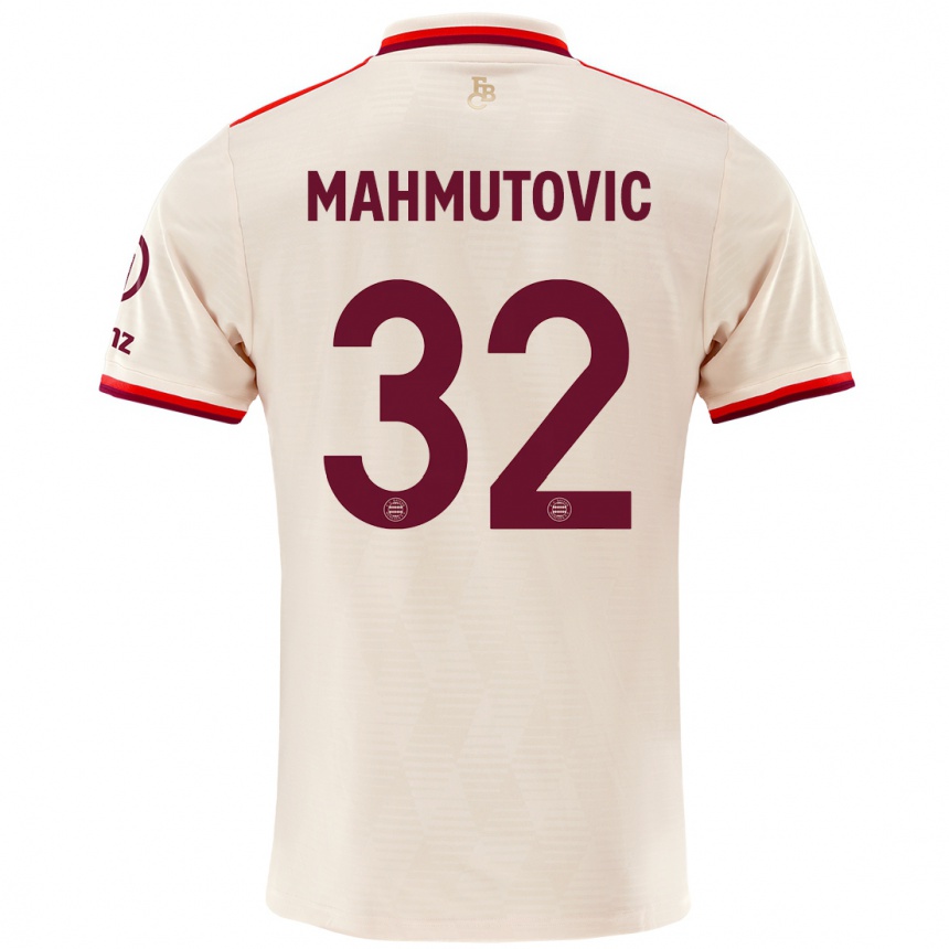 Kinder Fußball Ena Mahmutovic #32 Leinen Ausweichtrikot Trikot 2024/25 T-Shirt Luxemburg