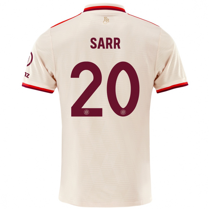 Kinder Fußball Bouna Sarr #20 Leinen Ausweichtrikot Trikot 2024/25 T-Shirt Luxemburg