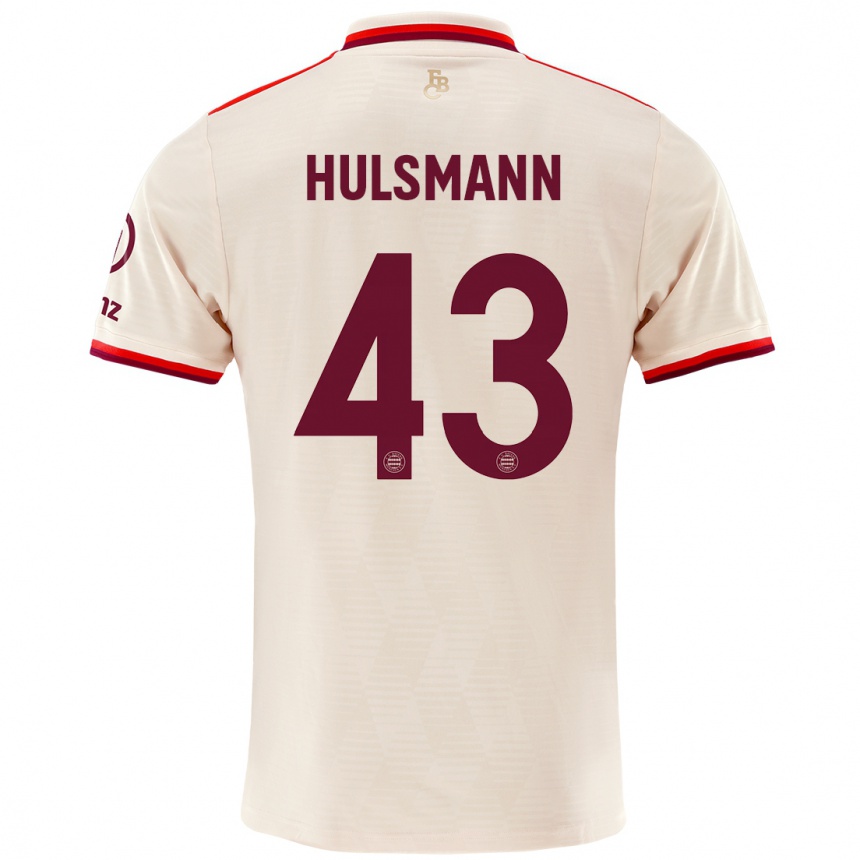 Kinder Fußball Tom Hulsmann #43 Leinen Ausweichtrikot Trikot 2024/25 T-Shirt Luxemburg