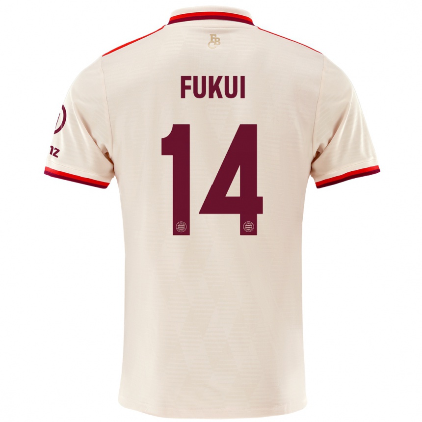 Kinder Fußball Taichi Fukui #14 Leinen Ausweichtrikot Trikot 2024/25 T-Shirt Luxemburg