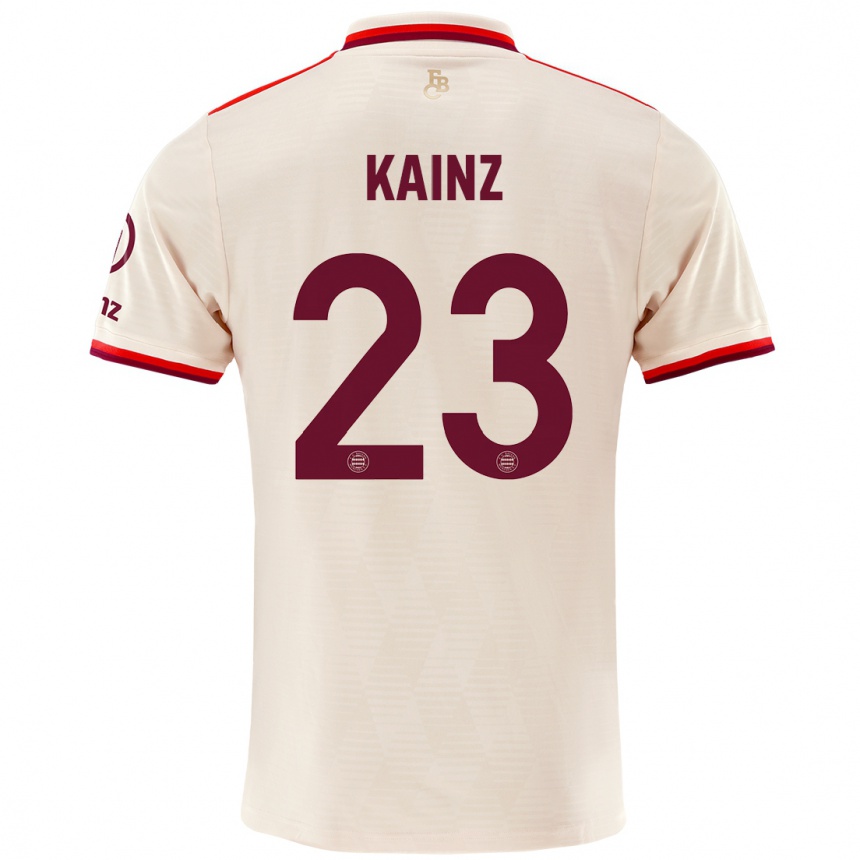 Kinder Fußball Manuel Kainz #23 Leinen Ausweichtrikot Trikot 2024/25 T-Shirt Luxemburg