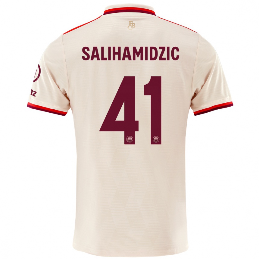 Kinder Fußball Nick Salihamidzic #41 Leinen Ausweichtrikot Trikot 2024/25 T-Shirt Luxemburg