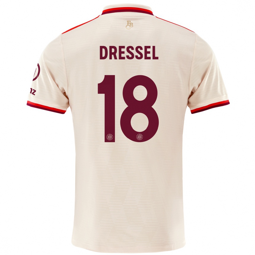 Kinder Fußball Timon Dressel #18 Leinen Ausweichtrikot Trikot 2024/25 T-Shirt Luxemburg