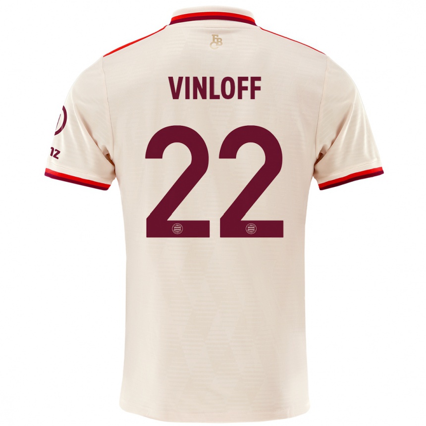 Kinder Fußball Matteo Vinloff #22 Leinen Ausweichtrikot Trikot 2024/25 T-Shirt Luxemburg