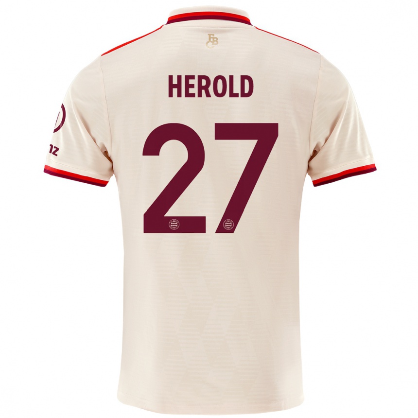 Kinder Fußball David Herold #27 Leinen Ausweichtrikot Trikot 2024/25 T-Shirt Luxemburg