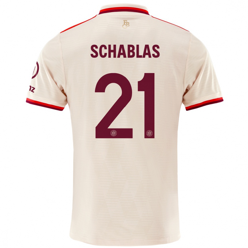 Kinder Fußball Matteo Schablas #21 Leinen Ausweichtrikot Trikot 2024/25 T-Shirt Luxemburg