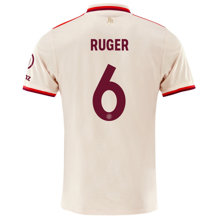 Kinder Fußball Kurt Ruger #6 Leinen Ausweichtrikot Trikot 2024/25 T-Shirt Luxemburg