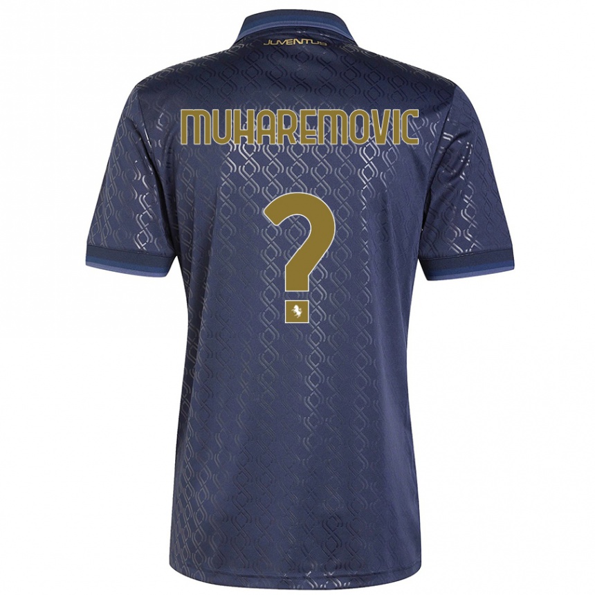 Kinder Fußball Tarik Muharemovic #0 Marineblau Ausweichtrikot Trikot 2024/25 T-Shirt Luxemburg