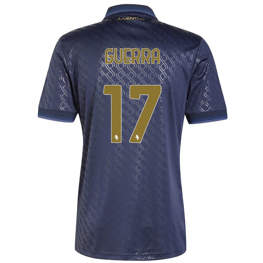 Kinder Fußball Simone Guerra #17 Marineblau Ausweichtrikot Trikot 2024/25 T-Shirt Luxemburg