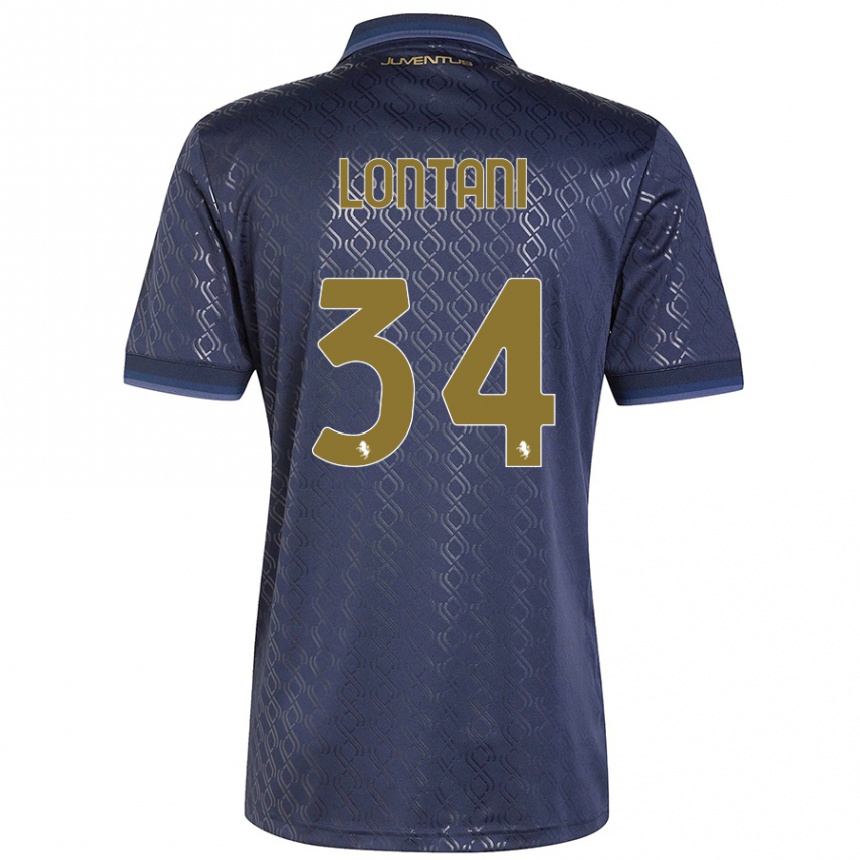 Kinder Fußball Matteo Lontani #34 Marineblau Ausweichtrikot Trikot 2024/25 T-Shirt Luxemburg