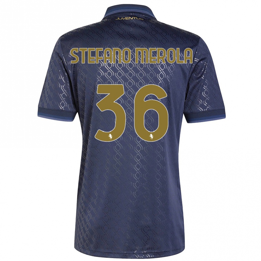 Kinder Fußball Antonio Stefano Merola #36 Marineblau Ausweichtrikot Trikot 2024/25 T-Shirt Luxemburg