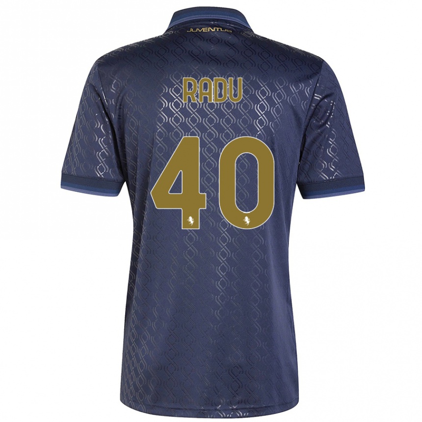 Kinder Fußball Riccardo Radu #40 Marineblau Ausweichtrikot Trikot 2024/25 T-Shirt Luxemburg