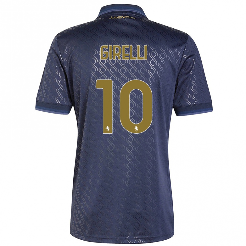 Kinder Fußball Cristiana Girelli #10 Marineblau Ausweichtrikot Trikot 2024/25 T-Shirt Luxemburg