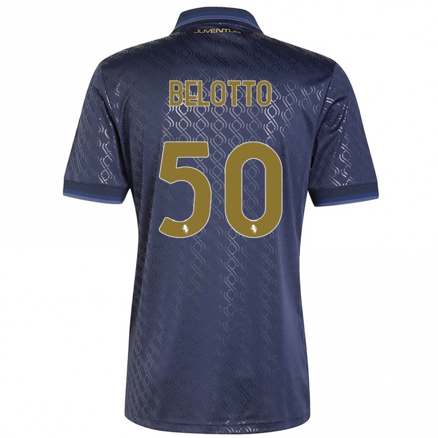 Kinder Fußball Soledad Belotto #50 Marineblau Ausweichtrikot Trikot 2024/25 T-Shirt Luxemburg