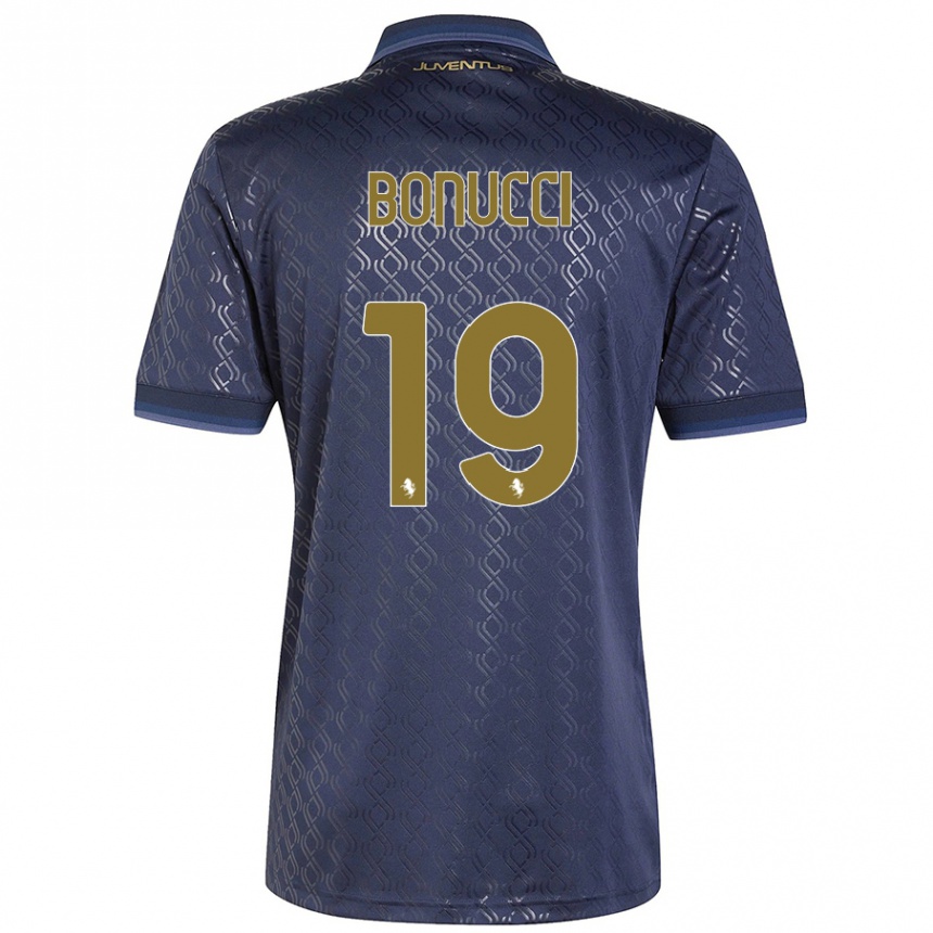 Kinder Fußball Leonardo Bonucci #19 Marineblau Ausweichtrikot Trikot 2024/25 T-Shirt Luxemburg