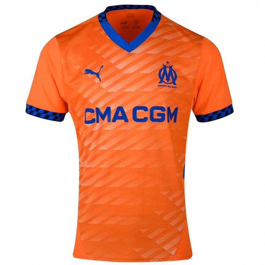 Kinder Fußball Salim Ben Seghir #41 Orange Dunkelblau Ausweichtrikot Trikot 2024/25 T-Shirt Luxemburg