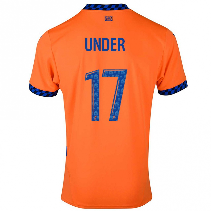 Kinder Fußball Cengiz Under #17 Orange Dunkelblau Ausweichtrikot Trikot 2024/25 T-Shirt Luxemburg