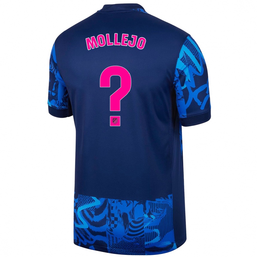 Kinder Fußball Victor Mollejo #0 Königsblau Ausweichtrikot Trikot 2024/25 T-Shirt Luxemburg