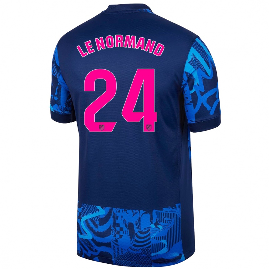 Kinder Fußball Robin Le Normand #24 Königsblau Ausweichtrikot Trikot 2024/25 T-Shirt Luxemburg