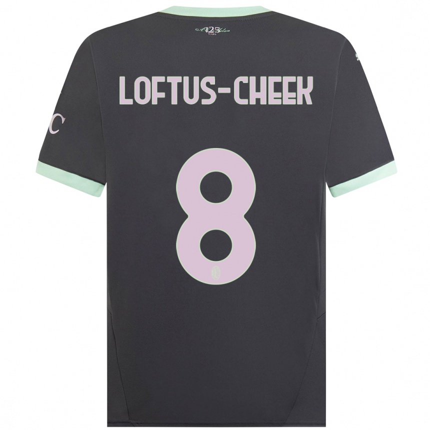 Kinder Fußball Ruben Loftus-Cheek #8 Grau Ausweichtrikot Trikot 2024/25 T-Shirt Luxemburg