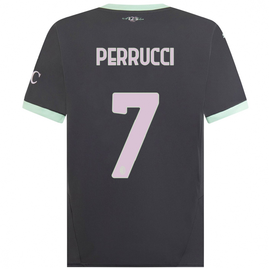 Kinder Fußball Vincenzo Perrucci #7 Grau Ausweichtrikot Trikot 2024/25 T-Shirt Luxemburg