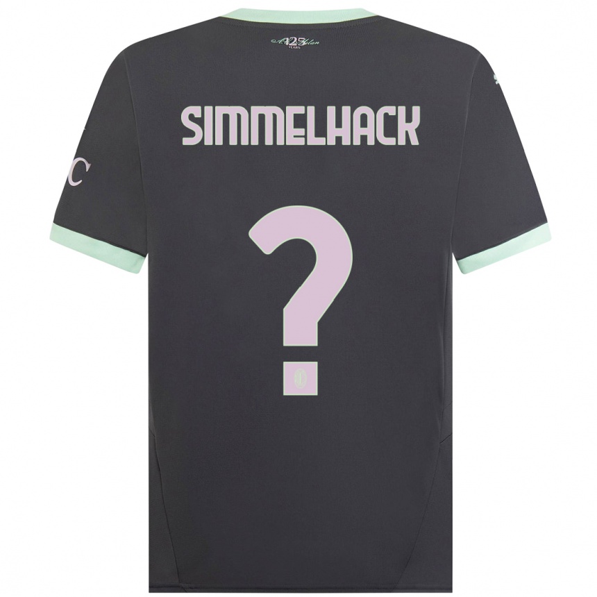 Kinder Fußball Alexander Simmelhack #0 Grau Ausweichtrikot Trikot 2024/25 T-Shirt Luxemburg